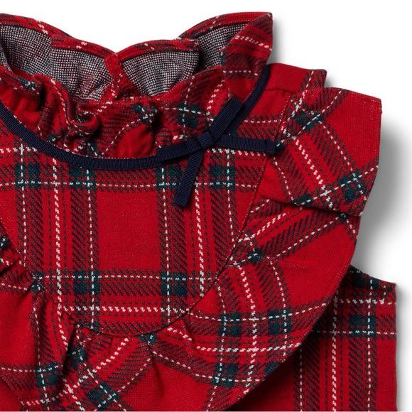 TARTAN RUFFLE PEPLUM TOP - Picture 4 of 4